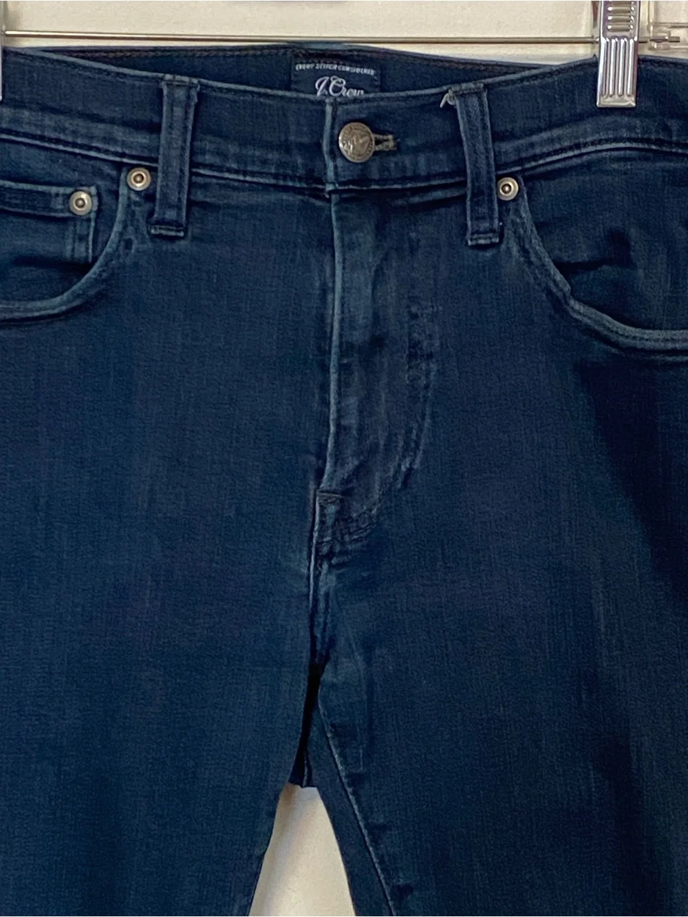 J.Crew Men’s Dark Wash Stretch Jeans 35X29 Slim Straight Blue‎ Denim